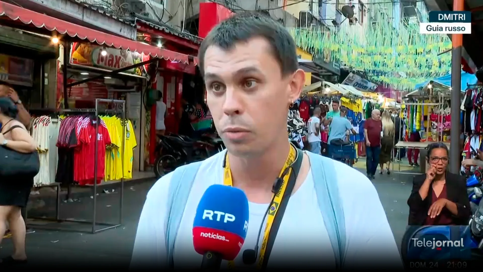 Кадр репортажа RTP Portugal с гидом Rio Discover